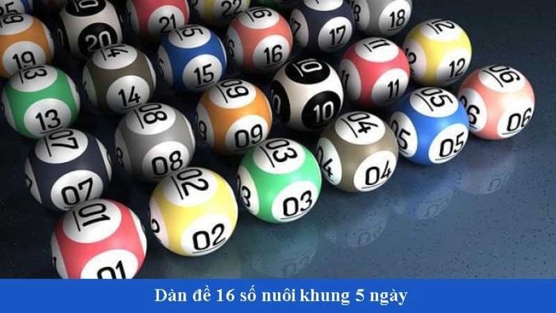 Thống kê dàn đề 16 số khung 5 ngày